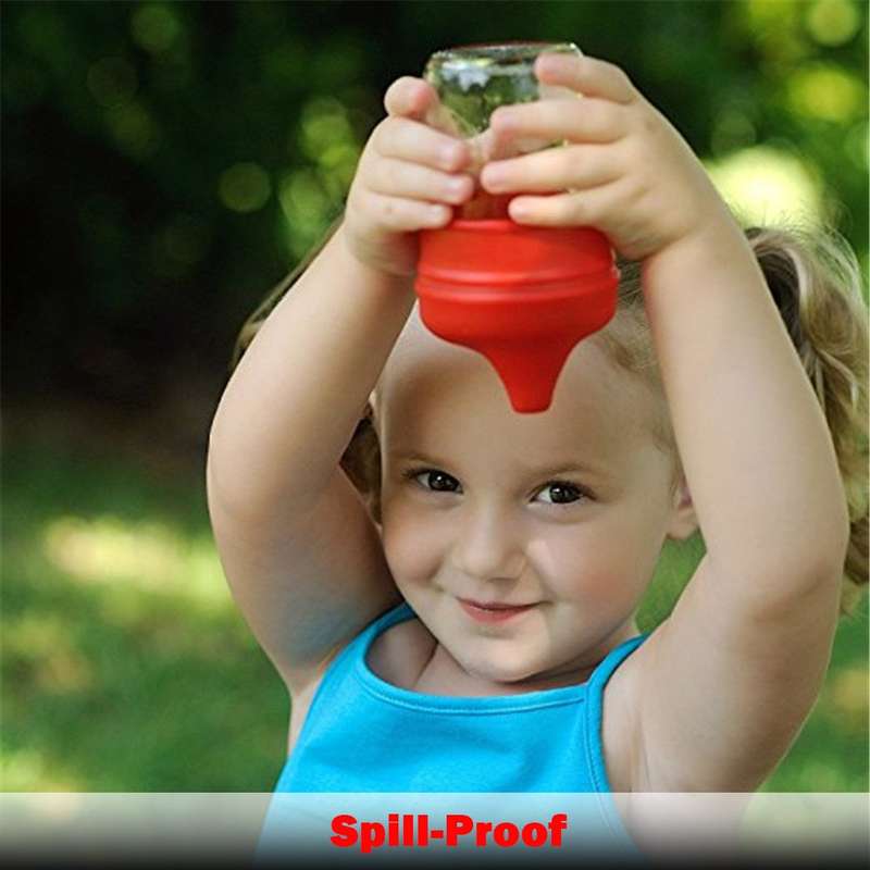 2pcs Elephant Spill Proof Food-Grade Silicone Sippy Lids for Kids