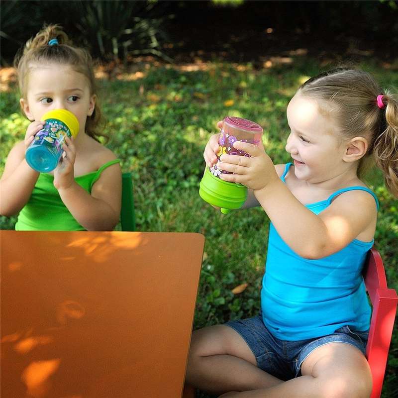 2pcs Elephant Spill Proof Food-Grade Silicone Sippy Lids for Kids