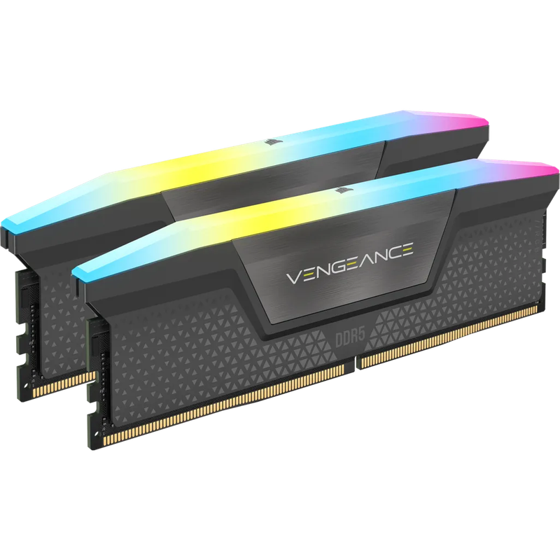 Corsair VENGEANCE® RGB AMD EXPO64GB (2 x 32GB) DDR5 DRAM 5200MHz C40 Memory Kit; 40-40-40-77; 1....