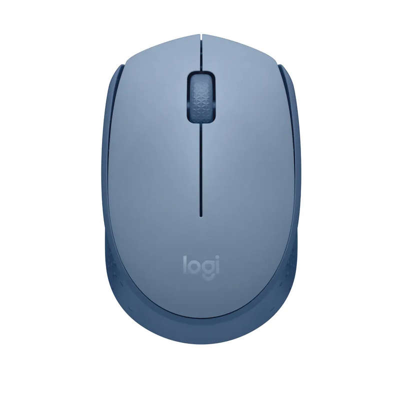 Logitech Wireless Mouse M171 (Blue/Grey) Nano USB receiver 3 buttons optical tracking ratchet whe...