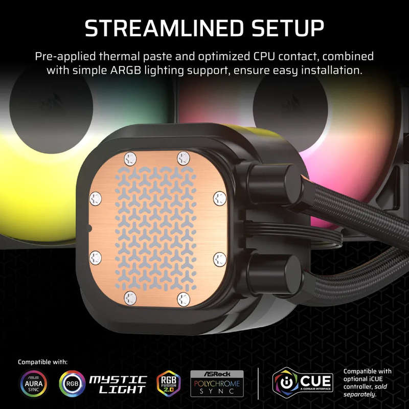 CORSAIR NAUTILUS 360 ARGB; 360mm Radiator; Liquid CPU Cooler