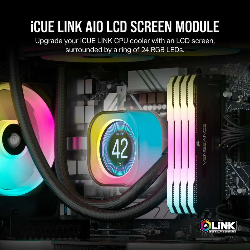 CORSAIR iCUE LINK AIO LCD Screen Module; Black
