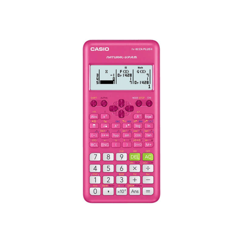 Casio FX-82 ZA Plus II Calculator - Pink