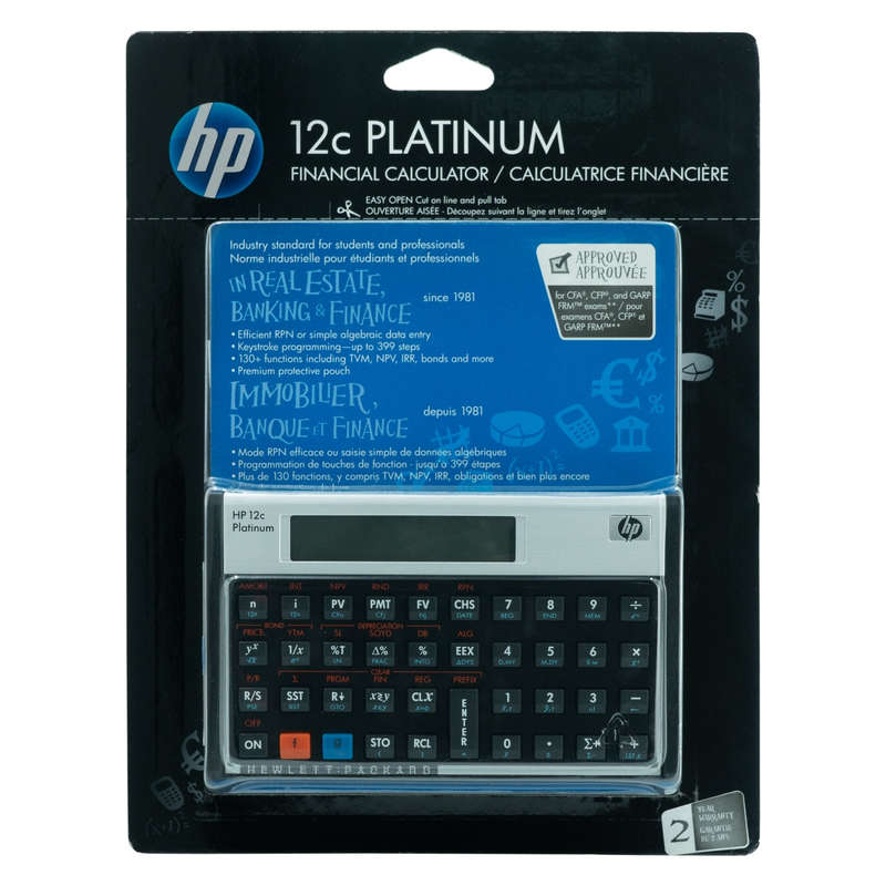 HP 12C Platinum - (Algebraic or RPN) Financial Calculator