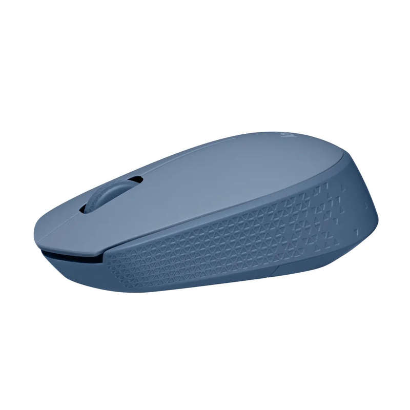 Logitech Wireless Mouse M171 (Blue/Grey) Nano USB receiver 3 buttons optical tracking ratchet whe...