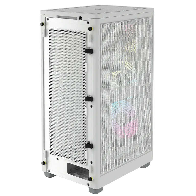 2000D ICUE Airflow Tempered Glass Mid-Tower; White; AF Slim fans/SF PSU only