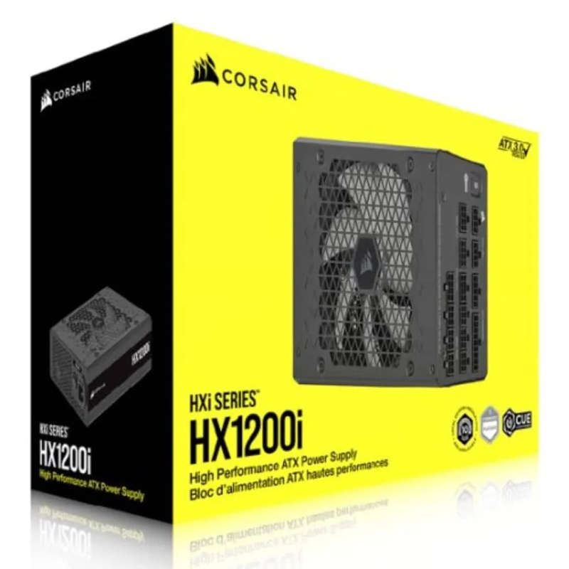 Corsair HX Series HX1200i  1200 Watt 80 PLUS® Platinum Certified Fully Modular PSU; ATX 3....