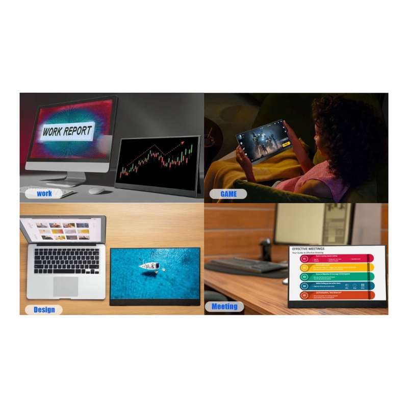 Boltex Full HD Portable IPS Monitor - Type C & HDMI Including Boltex Cover