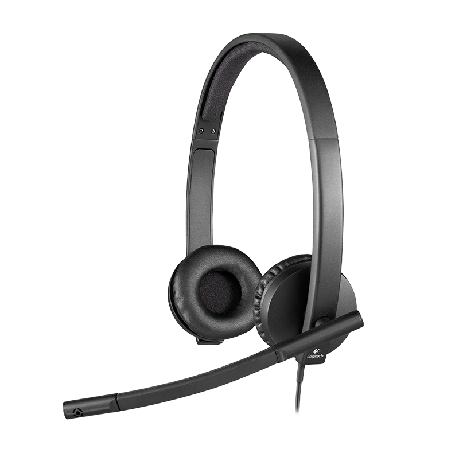 LOGITECH H570E WIRED USB HEADSET STEREO WITH LEATHERETTE PAD