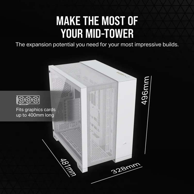 6500D Airflow Tempered Glass Super Mid-Tower; White