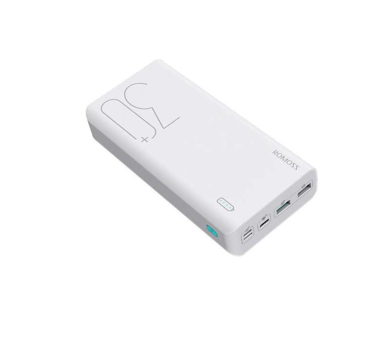 Romoss Sense8+ 30000mAh QC Type-C Power Bank - White