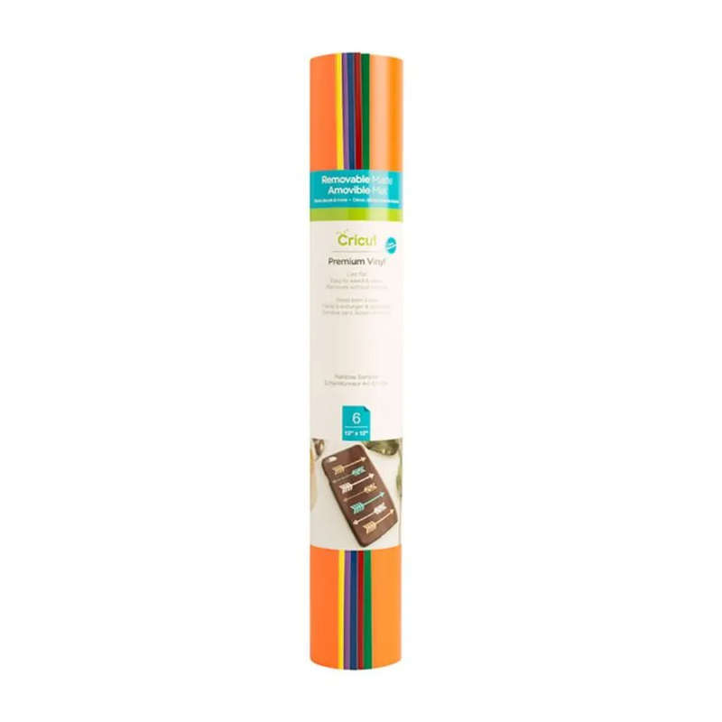 2004315 - CRICUT PREMIUM VINYL RAINBOW SAMPLER 12X12 (6 SHEETS)