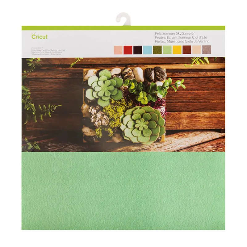 2003829: Cricut Felt 10 Sheet Sampler 12X12'' (Summer Sky)