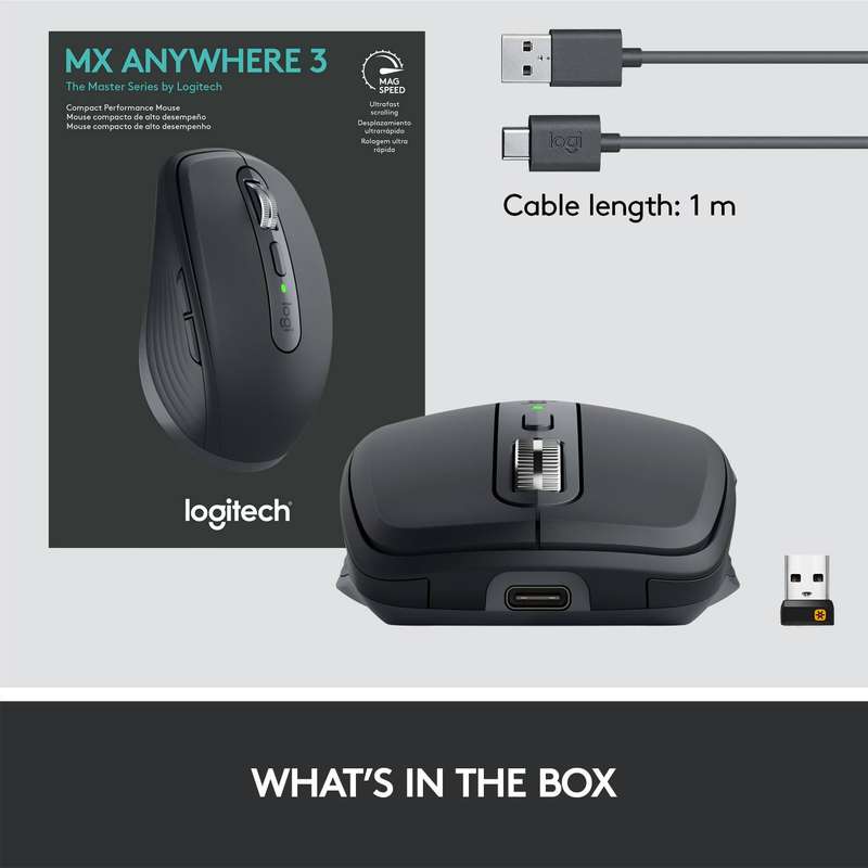 Logitech MX Anywhere 3 Mouse Graphite