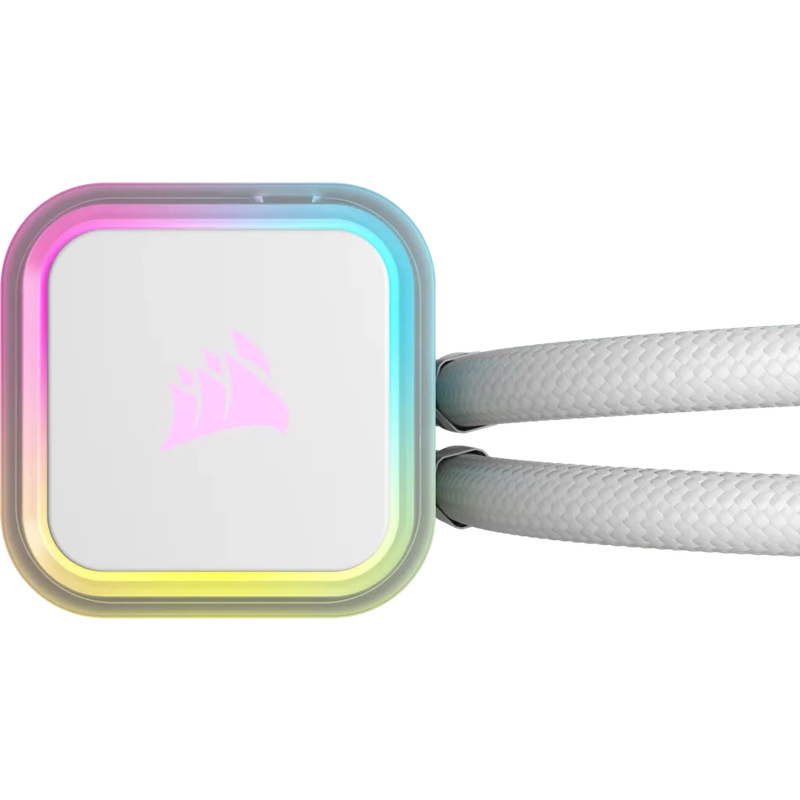 CORSAIR iCUE H100i ELITE RGB 240mm Liquid CPU Cooler - White.
