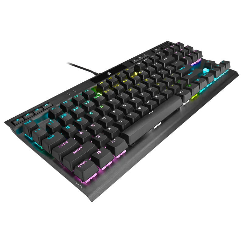 Corsair K70 RGB TKL Mechanical Gaming Keyboard; Backlit RGB LED; Cherry MX Speed Keyswitches; Black