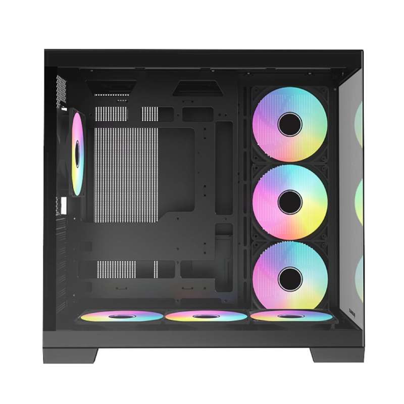 Raidmax I610 ATX | Micro-ATX | ITX ARGB Mid-Tower Dual Chamber Gaming Chassis - Black