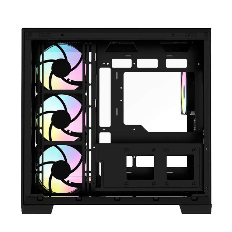Raidmax I610 ATX | Micro-ATX | ITX ARGB Mid-Tower Dual Chamber Gaming Chassis - Black