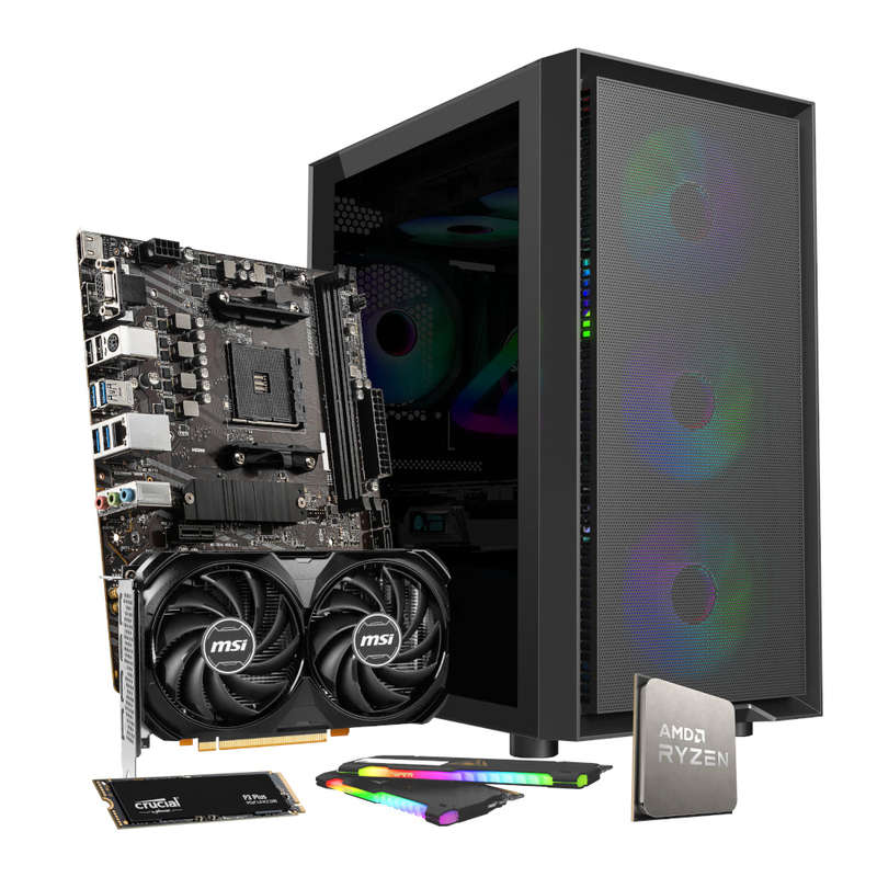 PCBuilder AMD Ryzen 5 5500 SCOUT Windows 11 Gaming PC
