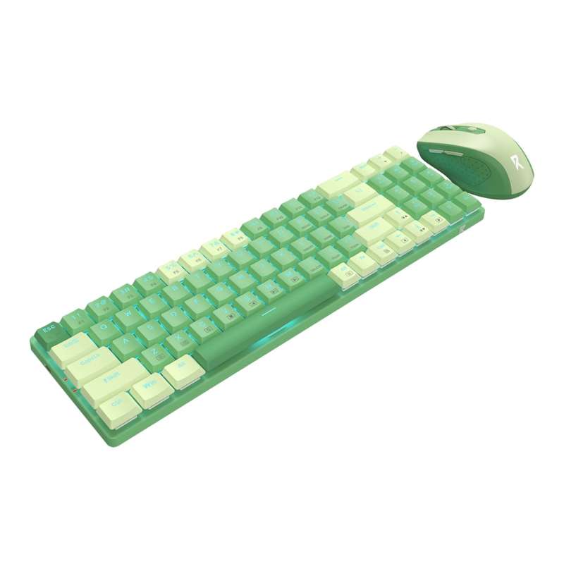 Redragon BS8772 Wireless Keyboard and Mouse Combo - Green/White