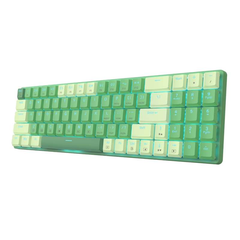Redragon BS8772 Wireless Keyboard and Mouse Combo - Green/White