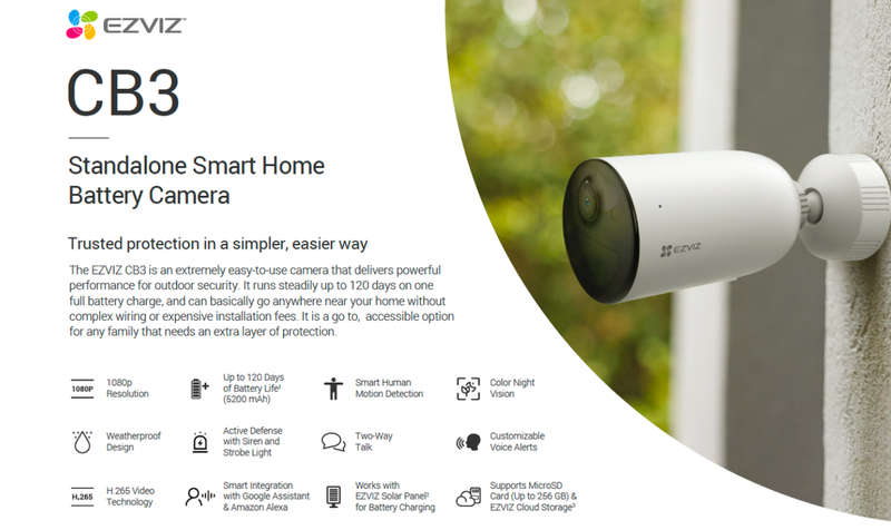 EZVIZ CB3 1080p WiFi Battery Security Camera