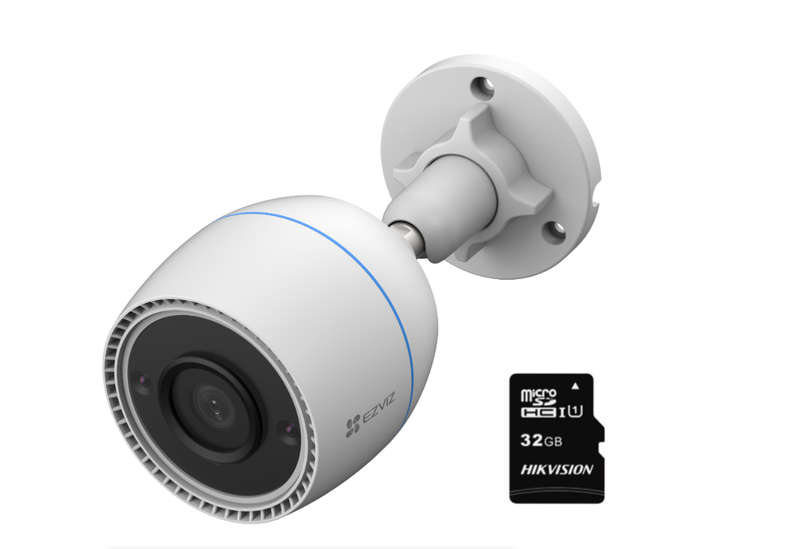 EZVIZ C3TN 1080p Full HD Outdoor WiFi Security Camera & Hikvision 32GB Micro SD Card