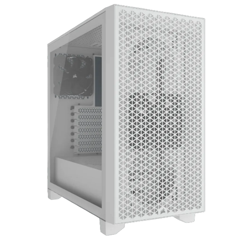 3000D Tempered Glass Mid-Tower- White