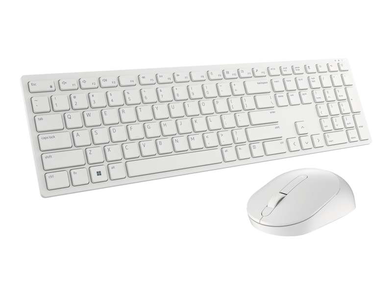 Dell Pro Wireless Keyboard and Mouse KM5221W US International (QWERTY) White