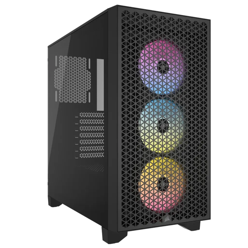 3000D RGB Tempered Glass Mid-Tower- Black