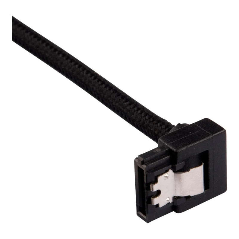 Corsair Premium Sleeved SATA Data Cable Set with 90° Connectors; Black; 60cm