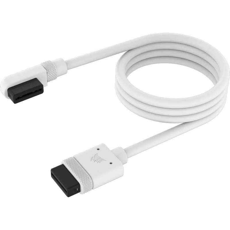 CORSAIR iCUE LINK Cable; 1x 600mm with Straight/Slim 90° connectors; White