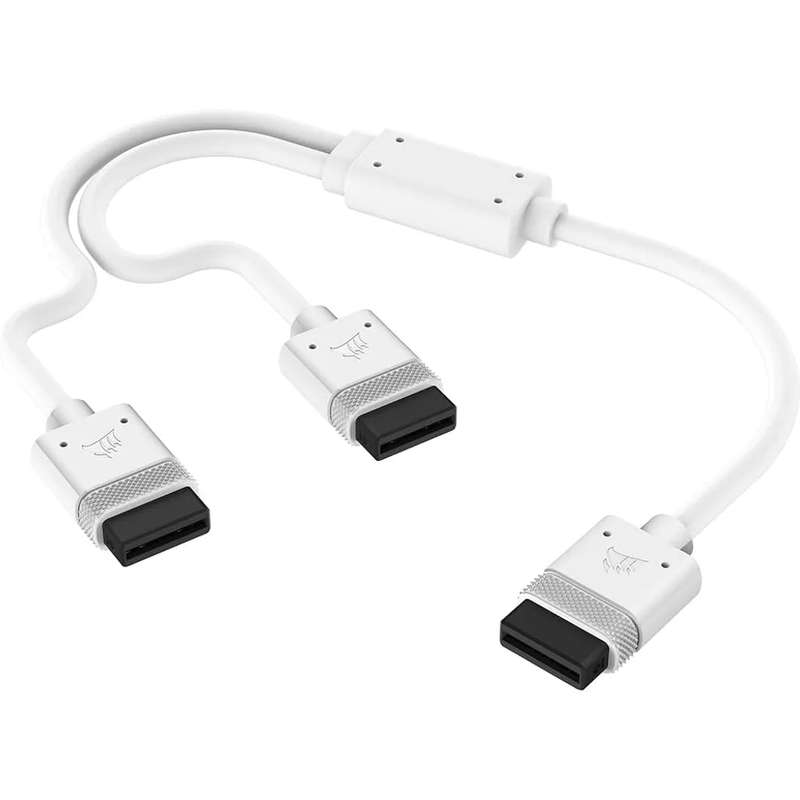 CORSAIR iCUE LINK Cable; 1x 600mm Y-Cable with Straight connectors; White
