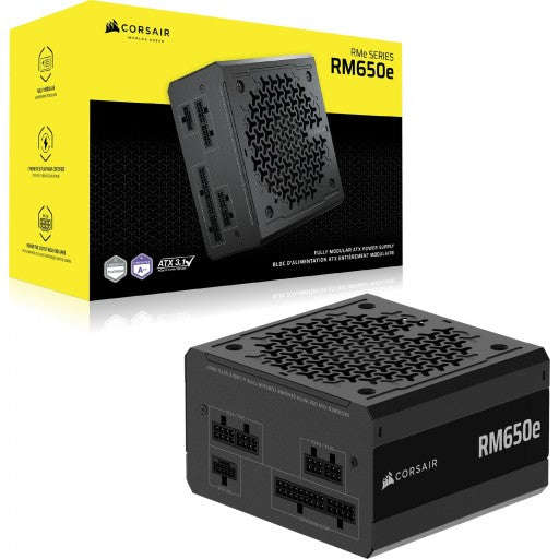Corsair RM Series RM650e  650 Watt 80 PLUS Gold Fully Modular ATX PSU; ATX 3.1 and PCIE 5.1...