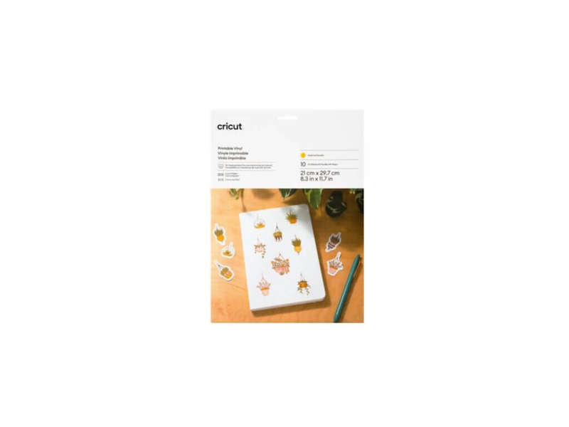 2010364 - Cricut Printable Vinyl Gold; 10 sheets 8.3 in x 11.7 in (21 cm x 29.7 cm); Requires ink...