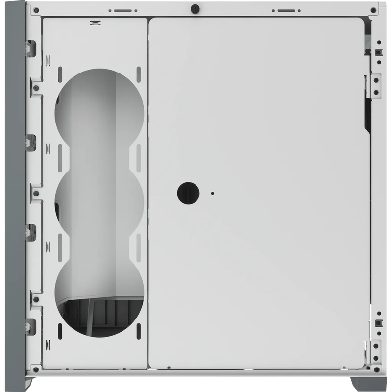 5000D Airflow Tempered Glass Mid-Tower; White - 4x3.5''; 2x2.5''; Up to 360mm Liquid Coolers - AT...
