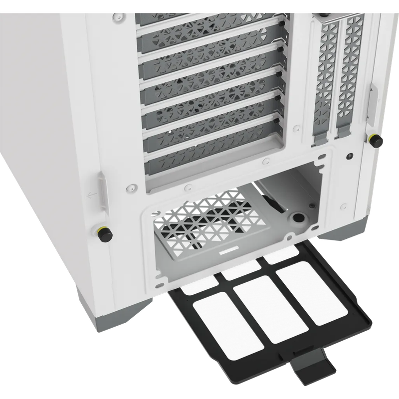 5000D Airflow Tempered Glass Mid-Tower; White - 4x3.5''; 2x2.5''; Up to 360mm Liquid Coolers - AT...