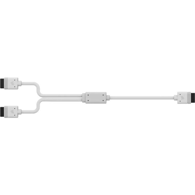 CORSAIR iCUE LINK Cable; 1x 600mm Y-Cable with Straight connectors; White