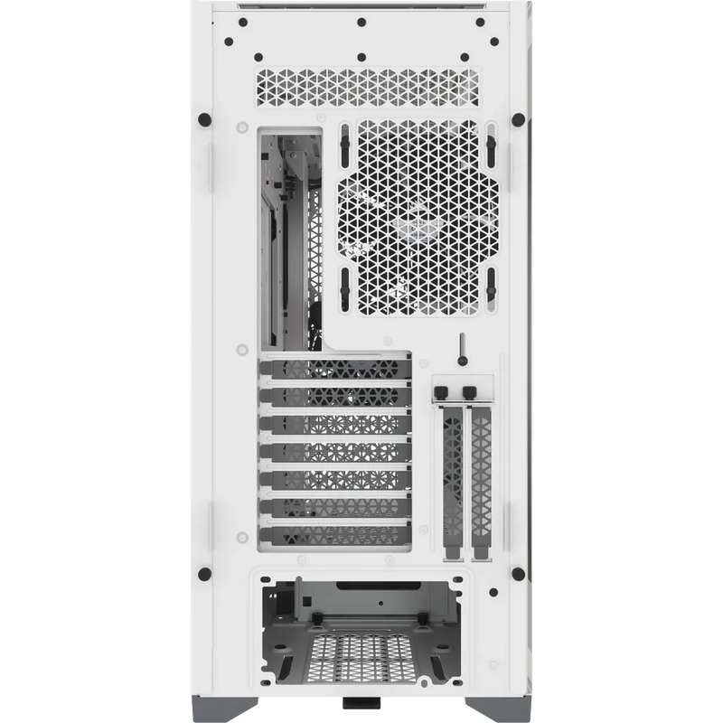 5000D Airflow Tempered Glass Mid-Tower; White - 4x3.5''; 2x2.5''; Up to 360mm Liquid Coolers - AT...