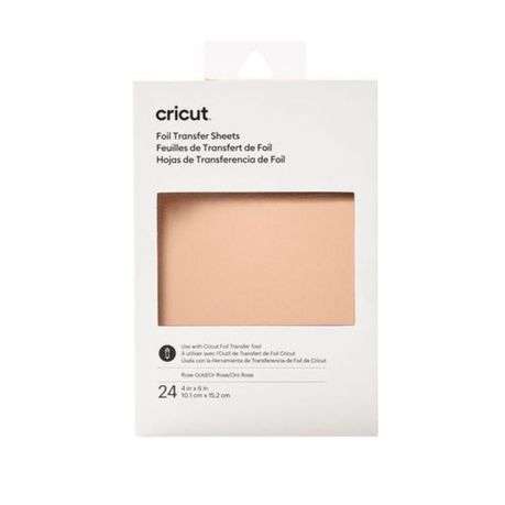 2008712; Cricut Transfer Foil Sheets 10x15cm 24 sheets (Rose Gold);