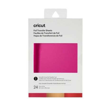 2008717 - Cricut Transfer Foil Sheets Sampler 10x15cm 24 sheets (Ruby) .