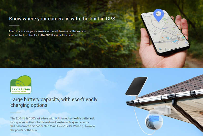 EZVIZ EB8 2K Battery-Powered PT 4G Security Camera