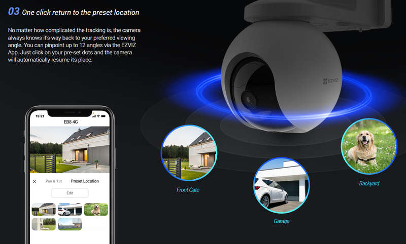 EZVIZ EB8 2K Battery-Powered PT 4G Security Camera