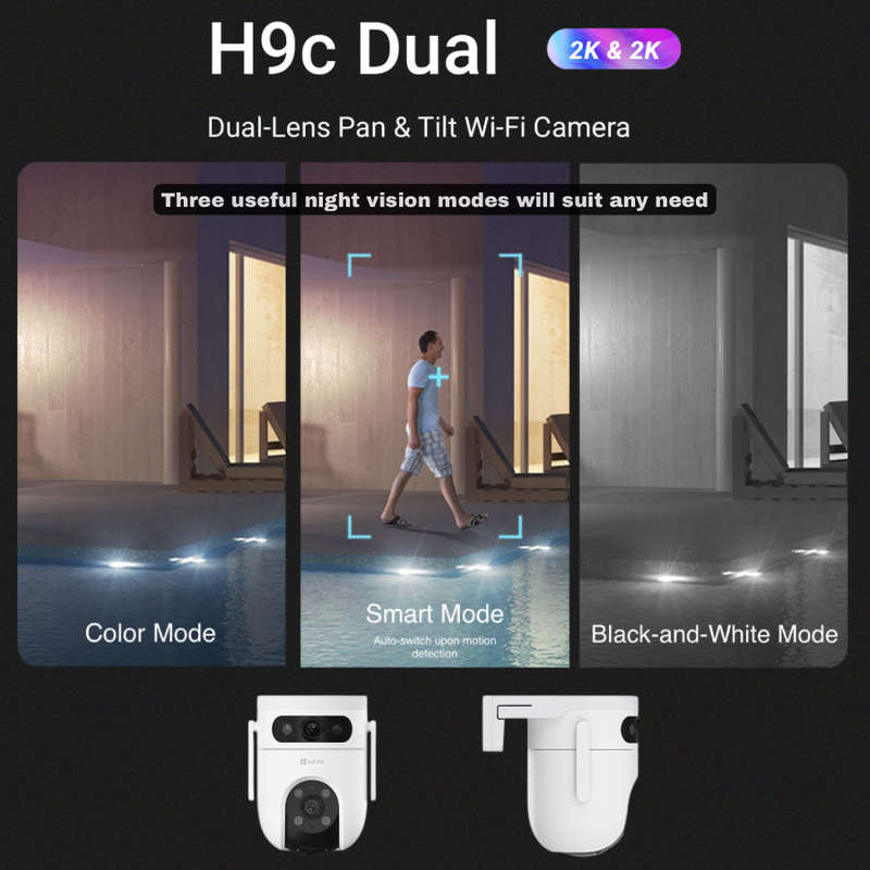 EZVIZ H9c 2K Dual-Lens Pan & Tilt Wi-Fi Camera