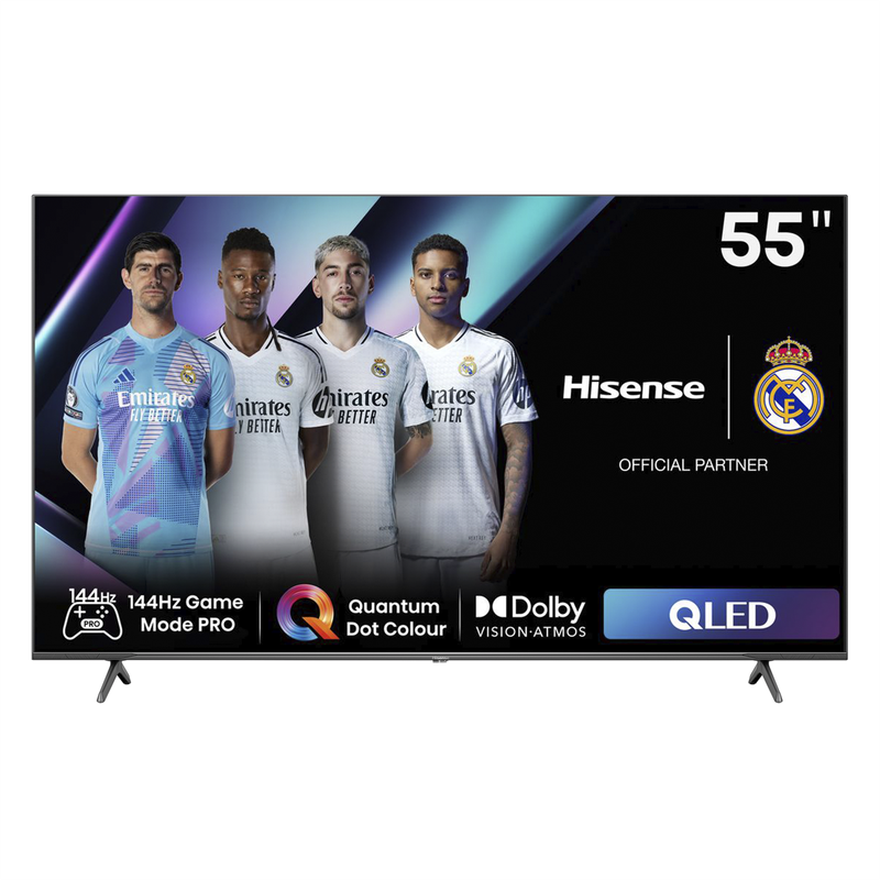 Hisense QLED 144hz 4k Smart; Quantum Dot Colour; Dolby Vision.Atmos; AI Sports Mode; Filmmaker Mo...