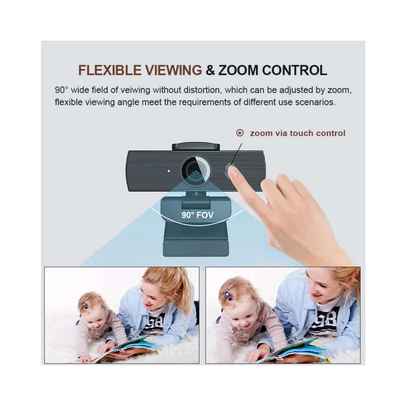 Boltex 4K Auto Tracking Web Cam for Desktop PC Live Streaming Computer USB