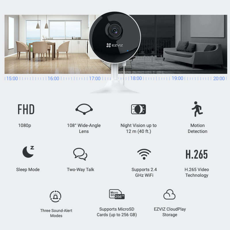 EZVIZ C1C-B 1080p Full HD WiFi IP Camera (UNBOXED DEAL)