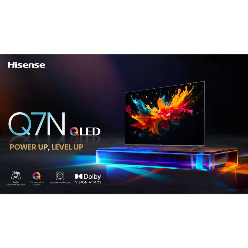Hisense 65Q7N 65inch 144HZ QLED;Quantum Dot Colour;144Hz Game Mode Pro;Multi-Channel Surround 2.1...