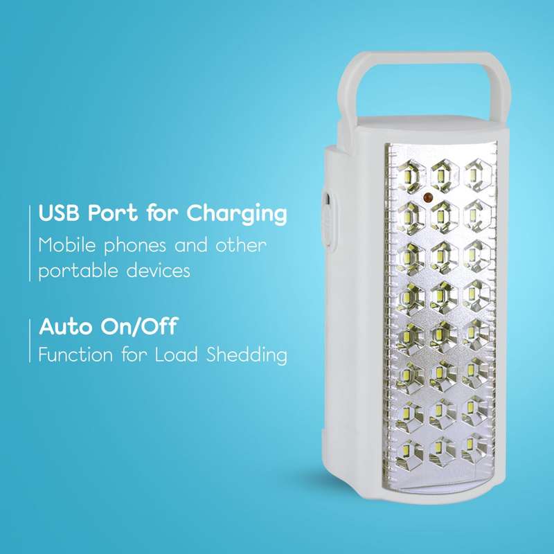 SWITCHED Rechargeable Emergency Lantern with Power Bank 800 Lumen - White