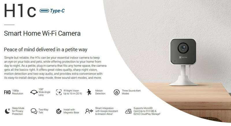 EZVIZ H1C 1080p Home Security Indoor WiFi Camera